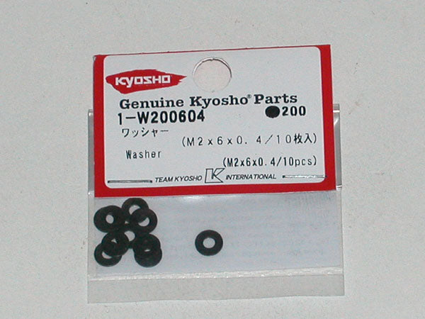 Kyosho WASHERS 2X6X0.4MM (10)