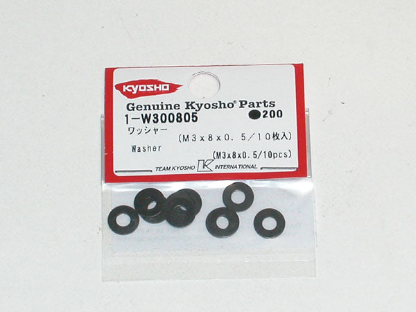 Kyosho WASHERS 3X8X0.5MM (10)