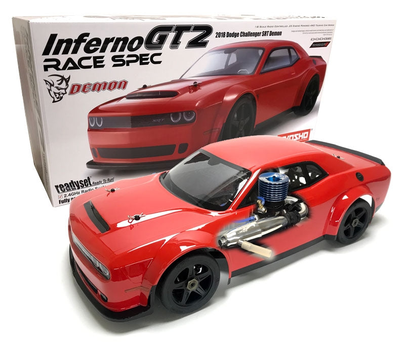Kyosho Inferno GT2 1:8 RC Dodge Challenger Readyset w/Picco Rebel XL