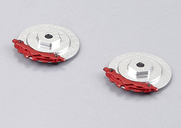 KILLERBODY CALIPER BRAKE DISC 1/10 CNC SILVER/RED (2PC)