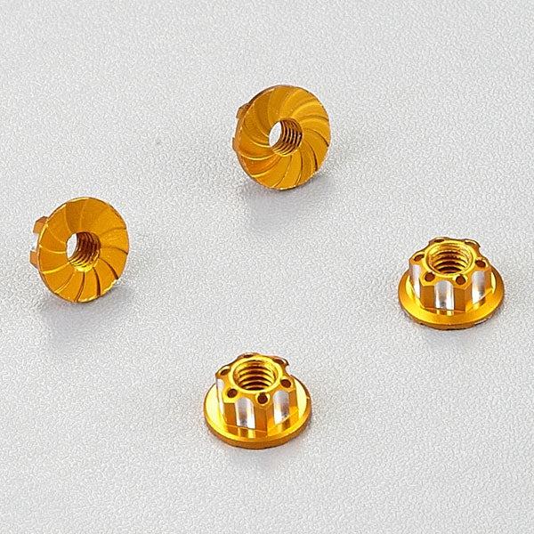 KILLERBODY ALUMINIUM WHEELS NUTS GOLD 4MM (4PC)