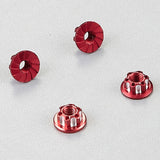 KILLERBODY ALUMINIUM WHEELS NUTS RED 4MM (4PC)