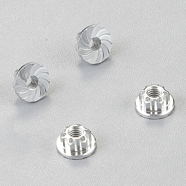 KILLERBODY ALUMINIUM WHEELS NUTS SILVER 4MM (4PC)