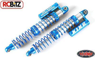 King Off-Road Scale Piggyback adjustable alli Shocks Faux Reservoir 100mm Blue