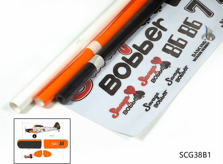 Covering Film Pack 1m S Bobber - 2m Orange/Black/0.5m White