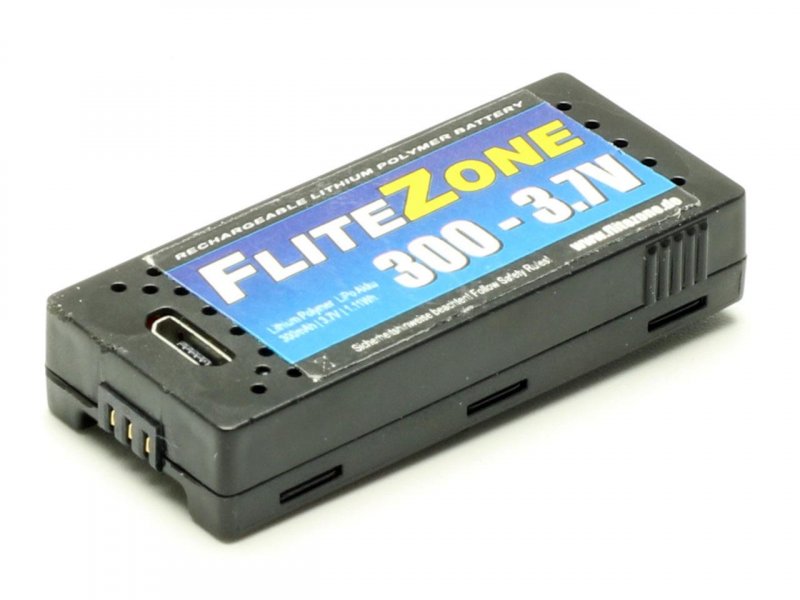 FliteZone Lipo Battery for Hughes/Proton Helicopter - 1s 300mAh