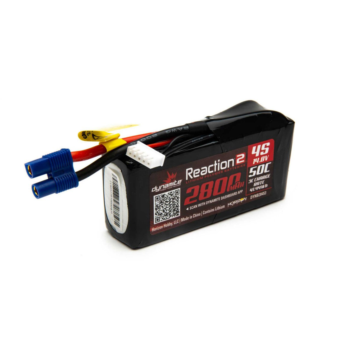 Reaction2 14.8V 2800mAh 4S 50C LiPo: 96mm EC3