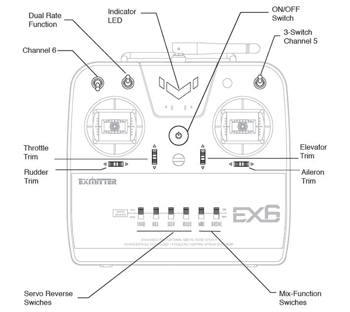 Volantex Exmitter 6-Channel Radio