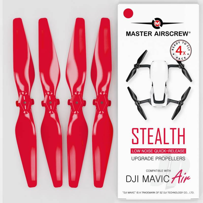 5.3x3.3 DJI Mavic Air STEALTH Upgrade Propeller Set 4x Red