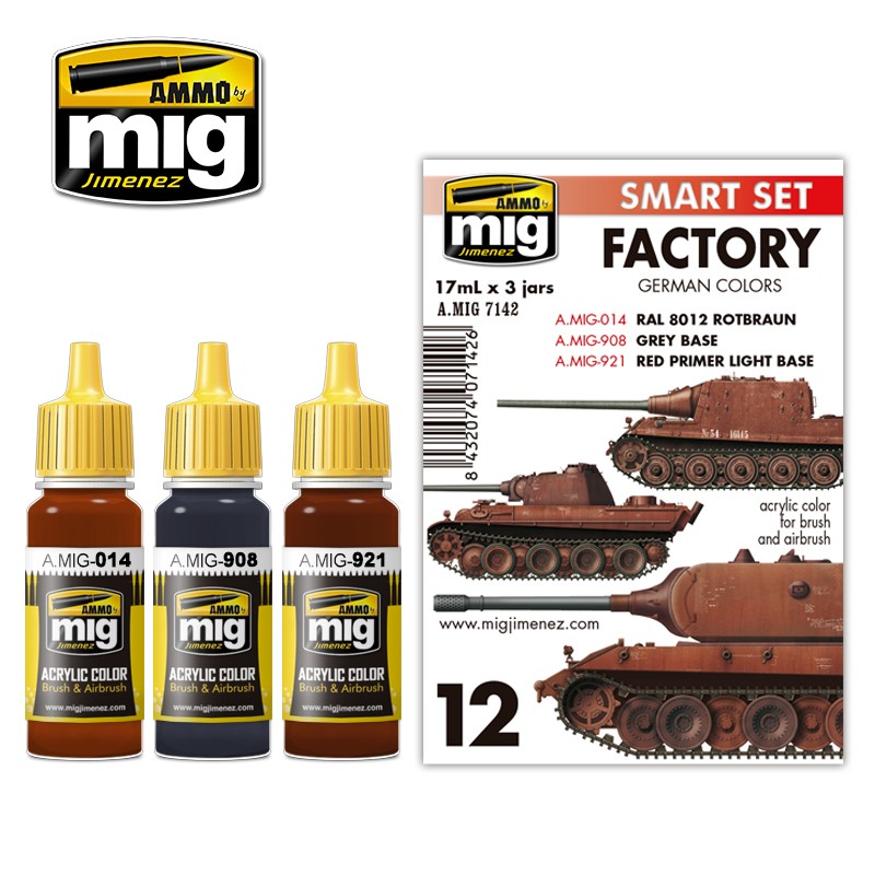 MIG7142 AMMO GERMAN FACTORY COLOURS ACRYLIC PAINT