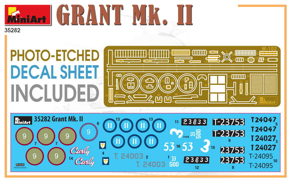 Miniart 1/35 British Grant Mk II Tank 35382