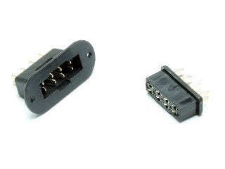 MPX-Style 8 Pin socket connector and plug connector (pair)