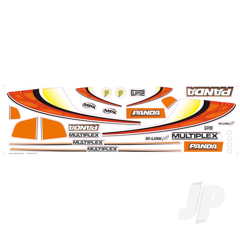 Decal Sheet Panda Orange