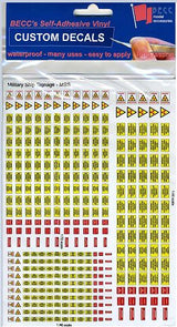 Becc Military Ship Signage 1991 to Modern 1/96 to 1/48 MSS01