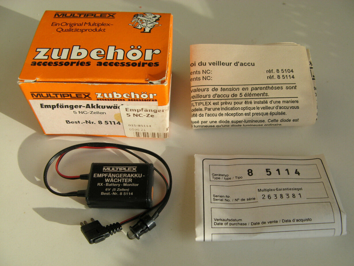 MULTIPLEX RECEIVER BATTERY CONTROL MPX85114 (BOX 79)