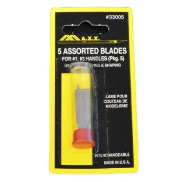 MAXX 33005-5 ASST. LT. DUTY BLADES -1 (PKG 5)