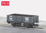 Peco NR-40W 5 Plank Mineral Wagon GW Dark Grey