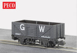 Peco NR-41W 10ft 7 Plank Wagon GW Dark Grey