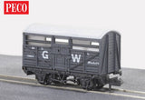 Peco NR-45W 10ft Cattle Truck GW Dark Grey