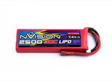 NVision NVISION LIPO 2S-7.4V-2500-30C (133.3x42.7x14.0/153g) - DEANS