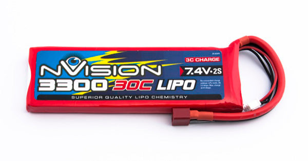 NVision NVISION LIPO 2S-7.4V-3300-30C (133.9x43.0x10.8/191g) - DEANS