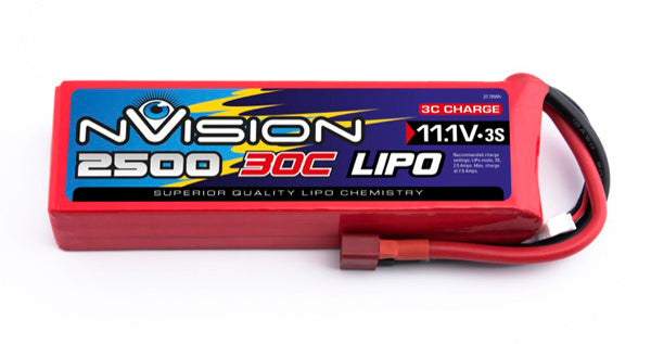 NVision NVISION LIPO 3S-11.1V-2500-30C (106x33.6x24.0/209g) - DEANS