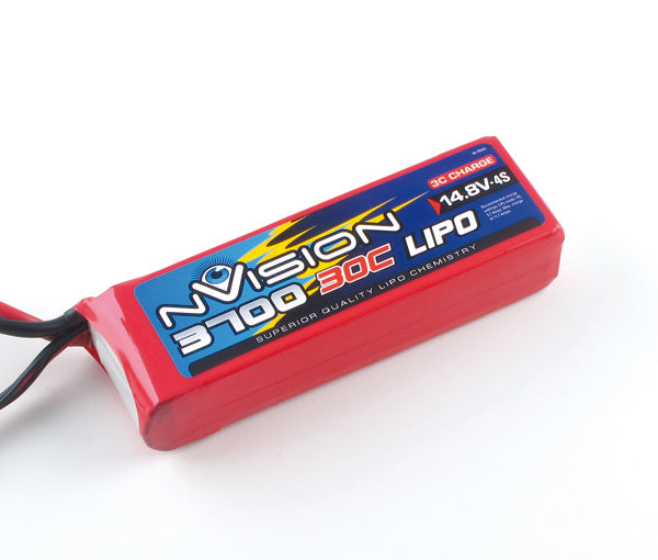 NVision NVISION LIPO 4S-14.8V-3700-30C (136.4x42.7x29.4/369g) - DEANS