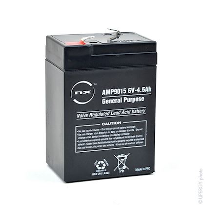 NX Sealed lead acid battery 6V 4.5Ah F4.8