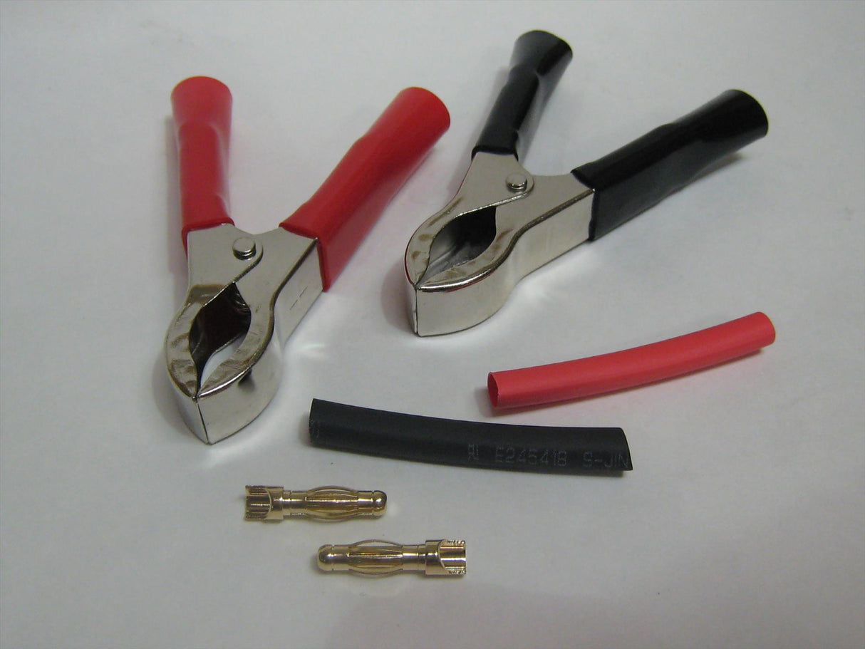 Logic RC Crocodile Clips w/4mm Gold connectors Pair