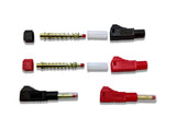 Fusion 4.0mm Shielded Gold Plug (Red&Black) 2prs