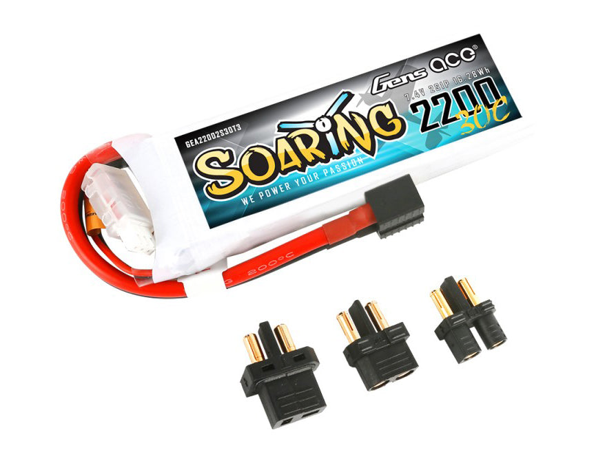 Li-Po 2S 7.4V 2200mAh 30C Soaring with EC3/XT60/T-Type