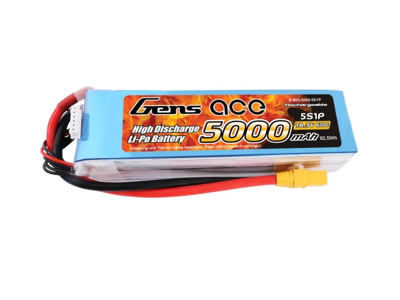 Li-Po 5S 18.5V 5000mAh 60C with XT90