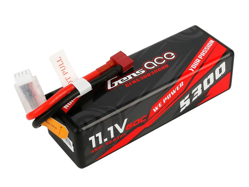 Li-Po Car Hard Case 3S 11.1V 5300mAh 60C Bashing with T-Type