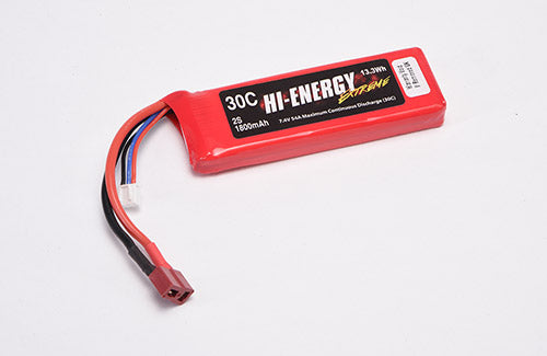 Hi-Energy 2S 1800mAh 30C T/Deans Connector