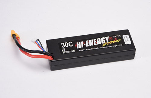 Hi-Energy 2S 3200mAh 30C Hardcase XT60 Connector