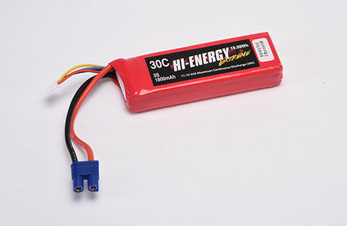 Hi-Energy 3S 1800mAh 30C EC3 Connector