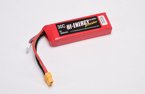 Hi-Energy 3S 1800mAh 30C XT60 Connector