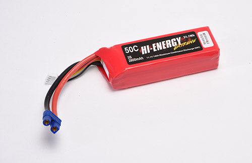 Hi-Energy 3S 2800mAh 50C EC3 Connector