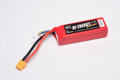 Hi-Energy 3S 2800mAh 50C XT60 Connector