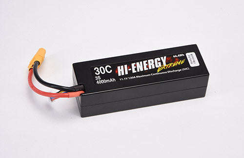 Hi-Energy 3S 4000mAh 30C Hardcase XT-90 Connector