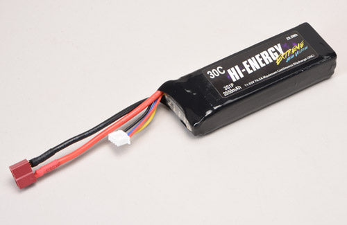 Hi-Energy 3S 2550mAh 30C HV Li-Po