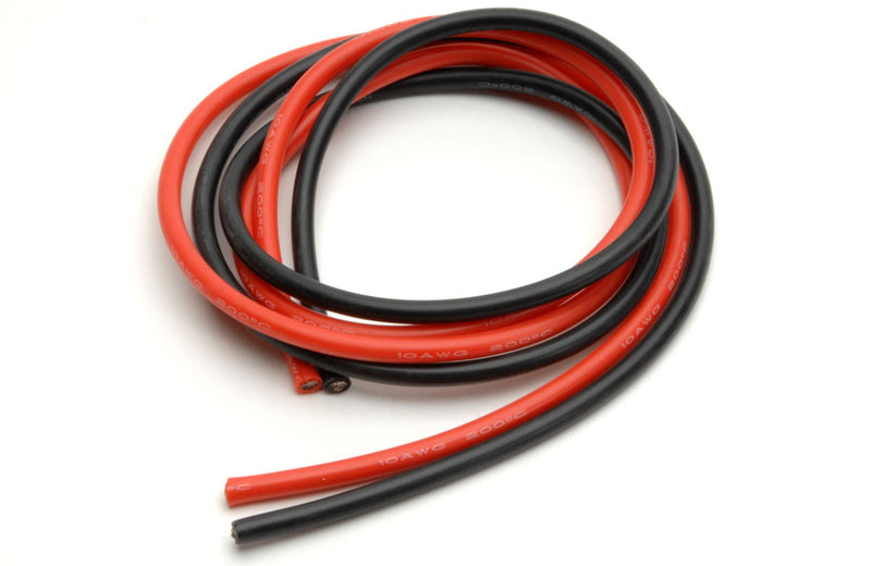 10AWG Sil Wire 1M Red & 1M Black
