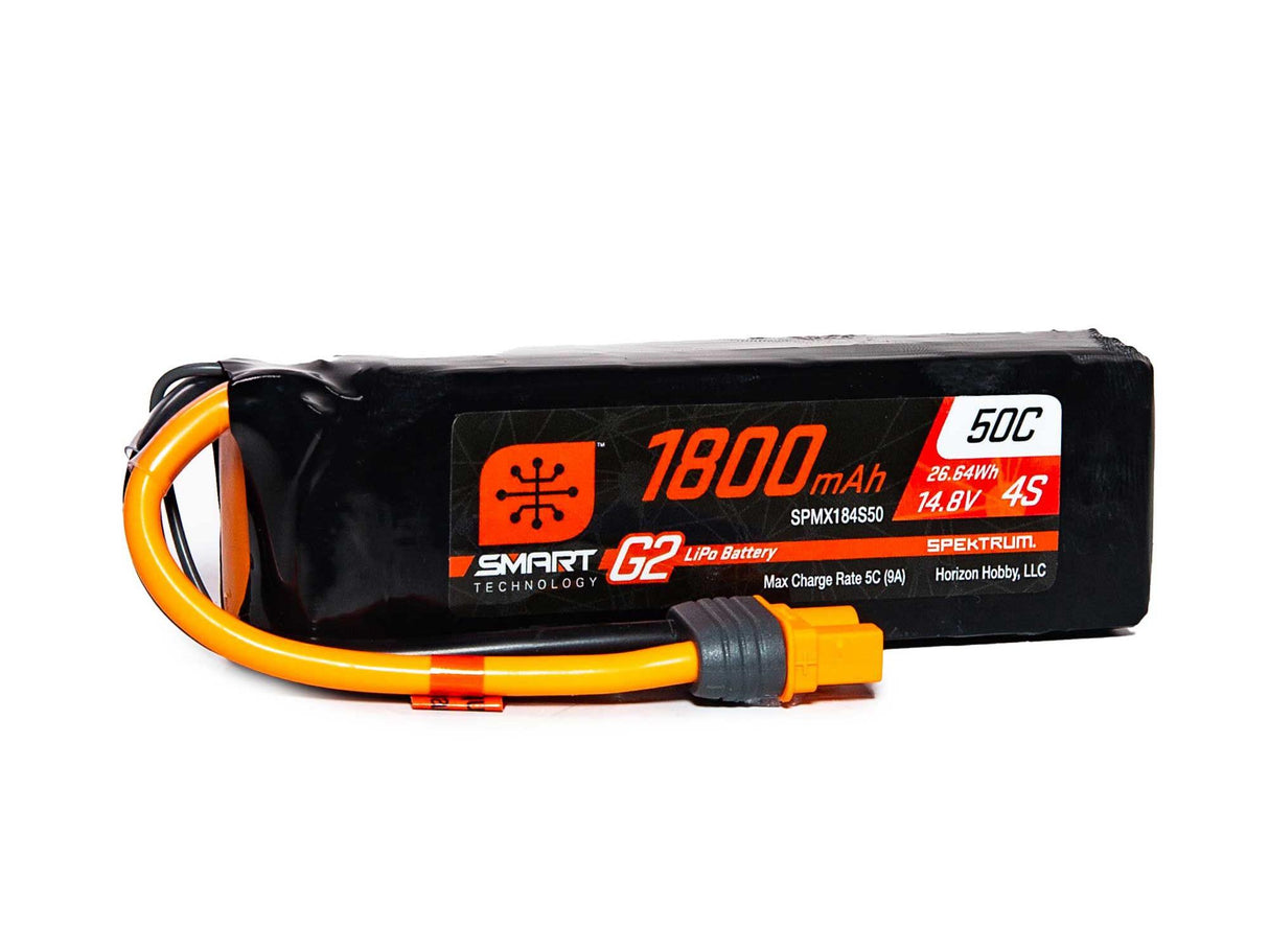 14.8V 1800mAh 4S 50C Smart G2 LiPo Battery: IC3