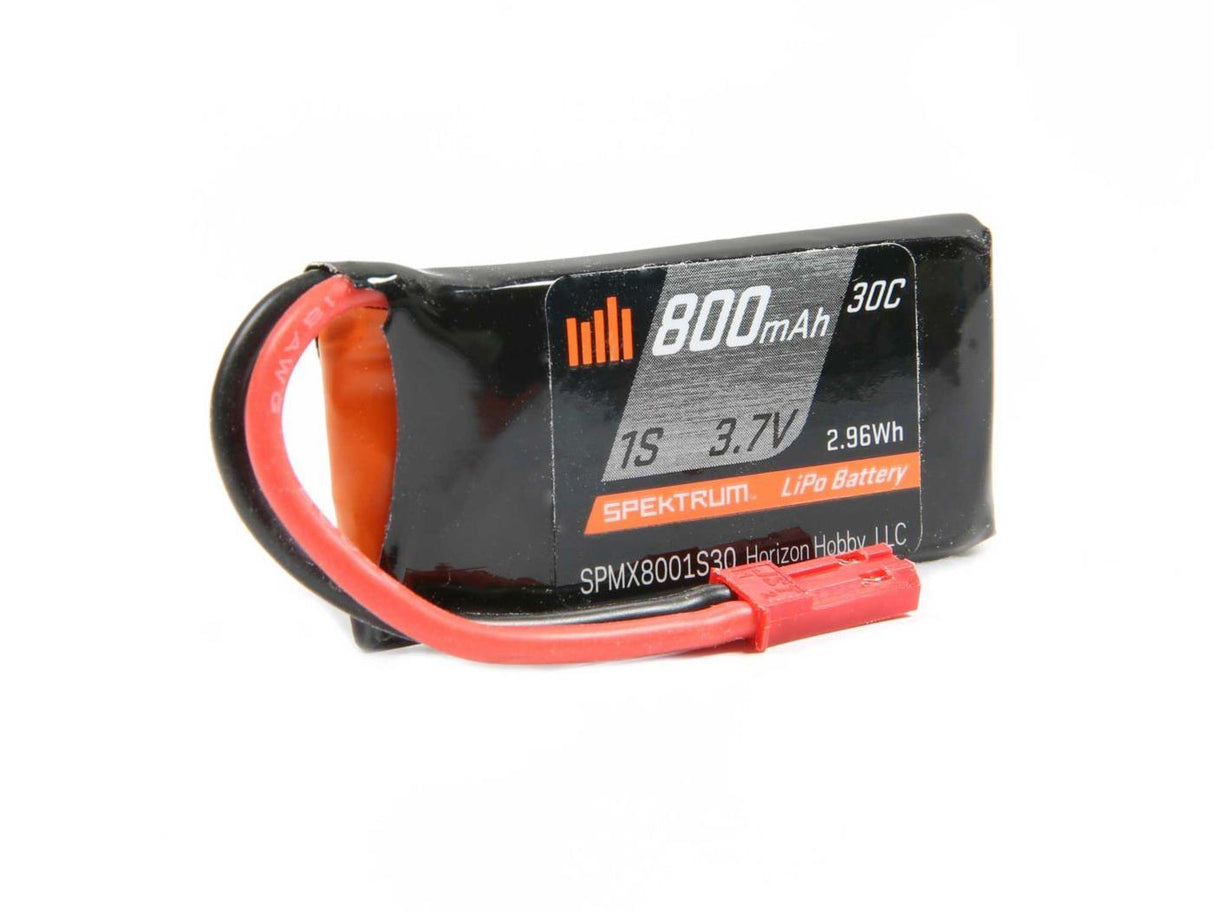 Spektrum 800mAh 1S 3.7V 30C LiPo Battery - JST Connector