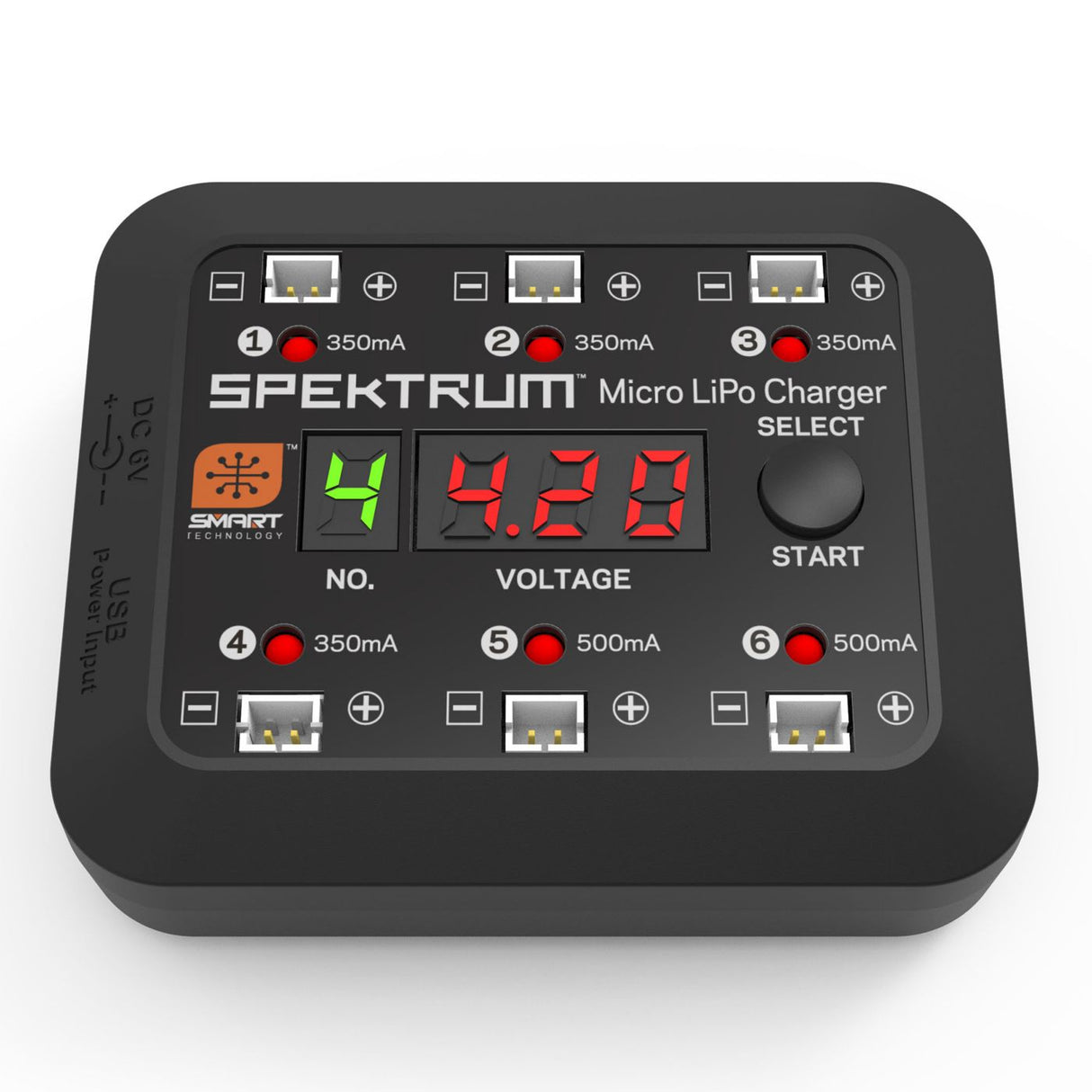 Spektrum Micro 6 Port DC/USB 1S LiPo Charger