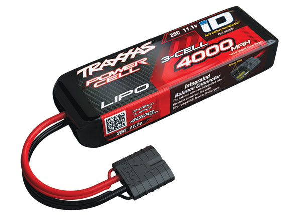 4000mAh 11.1V 3S 25C LiPo ID Cell Battery NEW PACK -  FOAM PADDING FIXED ON PACK