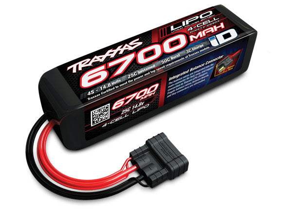 Traxxasd 6700MAh 14.8V 4-Cell 25C LiPo ID Battery