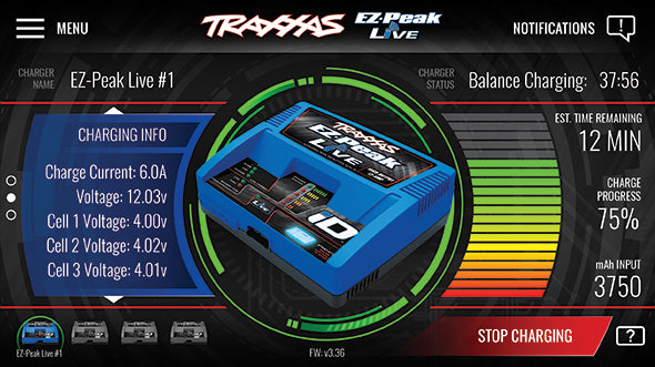 EZ Peak Live 100W NiMH/LiPo Bluetooth ID Charger