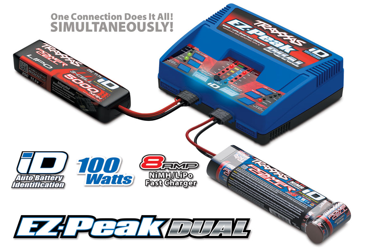 EZ Peak Plus Dual Charger 100W NiMH/LiPo ID (UK)