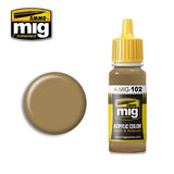 Ammo Mig Jimenez Acrylic 17ml Paint OCHRE BROWN